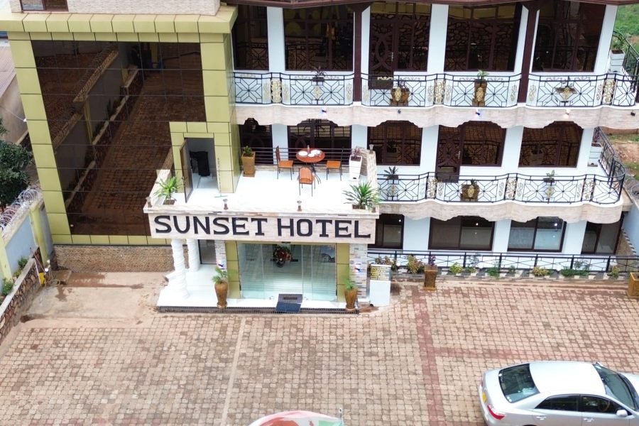 aerial view of Sunset hotel in Gitega, Burundi